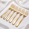 Parage 6 Pieces Stainless Steel Gold Forks Set, 18.5 cm Long, Premium for Home &amp; Kitchen, Luxury Dining Tableware Gift for House Warming