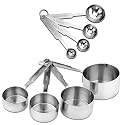 Parage Stainless Steel Measuring Cups &amp; Spoon Combo for Dry or Liquid/Kitchen Gadgets/Cooking &amp; Baking/Stackable Professional Measuring Cup Set with Measurement Handles (Set of 4 Cups &amp; 4 Spoons)