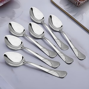 parage 6 pieces stainless steel tea spoons135 cm long premium spoons set for home amp kitchen luxury dinning tableware cutlery set gift for house warming6 small spoon silver imperial design
