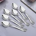 Parage 6 Pieces Stainless Steel Tea Spoons,13.5 cm Long, Premium Spoons Set for Home &amp; Kitchen, Luxury Dinning Tableware Cutlery Set Gift for House Warming,6 Small Spoon, Silver Imperial Design