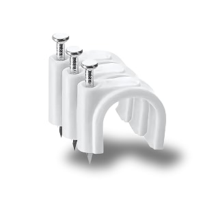 param enterprises pack of 500 pcs size 4 mm wire fastener circle cable clips with metal nail for wall wiring