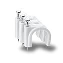 Param Enterprises Pack of 500 Pcs Size 4 MM Wire Fastener Circle Cable Clips with Metal Nail for Wall Wiring