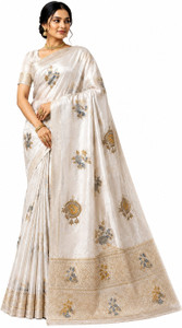 Parampara Woven Floral Print Geometric Print Self