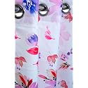 152 cm Printed Floral Design Window Single Curtain (Pink &amp; Purple) | Fine Quality Polyester Fabric | for Home | 152 L x 121 W Centimeters | 5 Feet | Pack of 1