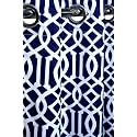 152 cm Printed Fabric Geometrical Design Window Curtain (Navy Blue) | Fine Quality Fabric | for Home | Polyester Fabric | 152 L x 121 W Centimeters | 5 Feet | Pack of 4