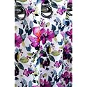 152 cm Printed Fabric Floral Design Window Single Curtain (Pink &amp; Blue) | Fine Quality Fabric | for Home | Polyester Fabric | 152 L x 121 W Centimeters | 5 Feet | Pack of 1
