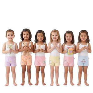 parent kids series baby underwear little girls39 cotton short panties multicolor