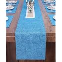 Washable Jute Heavy Heat Resistant Fabric Table Runner with Natural Jute Center Piece for Dining Table/Center Table Dinner Party (14 x 36 inch - Charcol Grey)