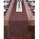 Washable Jute Heavy Heat Resistant Fabric Table Runner with Natural Jute Center Piece for Dining Table/Center Table Dinner Party (14 x 60 inch - Rustic Copper)