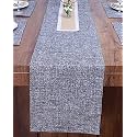 Washable Jute Heavy Heat Resistant Fabric Table Runner with Natural Jute Center Piece for Dining Table/Center Table Dinner Party (14 x 108 inch - Light Grey)