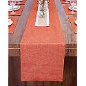 Washable Jute Heavy Heat Resistant Fabric Table Runner with Natural Jute Center Piece for Dining Table/Center Table Dinner Party (14 x 54 inch - Charcol Grey)