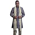 Men's Off-white Color Silk Dupatta Stole Chunni for Sherwani Kurta