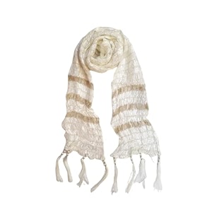 white crush silk dupatta bandanna stole chunni for mens kurta