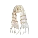 White Crush Silk Dupatta Bandanna Stole Chunni for Mens Kurta