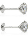 Paridhi 925 Sterling Silver CZ Stud Earrings B003 Cubic Zirconia Sterling Silver Stud Earring, Earring Set