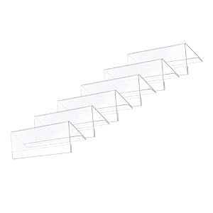 parikshit sublimation 6x2 8pcs acrylic name plate holder for office wall table door desk clear name plate stand sign holder organizor 6 x 2 inch - pack of 8 wall mounted