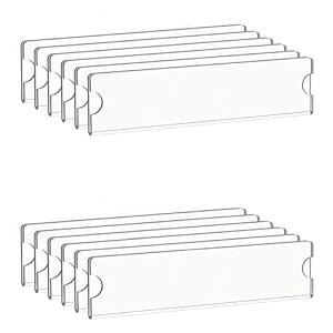 parikshit sublimation 8x2 12pcs acrylic name plate holder for office wall table door desk clear name plate stand sign holder organizor 8 x 2 inch - pack of 12 wall mounted