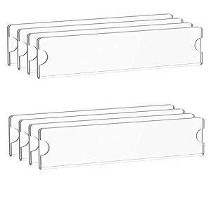 parikshit sublimation 10x2 8pcs acrylic name plate holder for office wall table door desk clear name plate stand sign holder organizor 10 x 2 inch - pack of 8 wall mounted