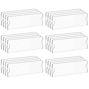 parikshit sublimation 10x3 24pcs acrylic name plate holder for office wall table door desk clear name plate stand sign holder organizor 10 x 3 inch - pack of 24 wall mounted