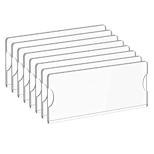 parikshit sublimation 8x3 8pcs acrylic name plate holder for office wall table door desk clear name plate stand sign holder organizor 8 x 3 inch - pack of 8 wall mounted