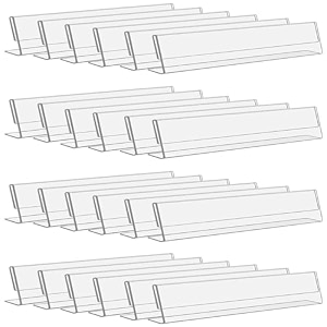 parikshit sublimation 10x2 24pcs acrylic name plate holder for office wall table door desk clear name plate stand sign holder organizor 10 x 2 inch - pack of 24 table top