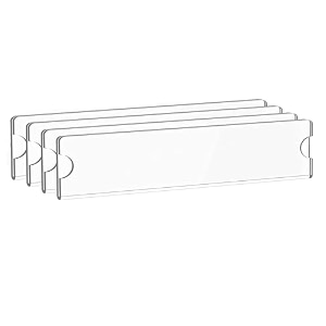parikshit sublimation 10x2 4pcs acrylic name plate holder for office wall table door desk clear name plate stand sign holder organizor 10 x 2 inch - pack of 4 wall mounted