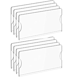 parikshit sublimation 6x3 8pcs acrylic name plate holder for office wall table door desk clear name plate stand sign holder organizor 6 x 3 inch - pack of 8 wall mounted