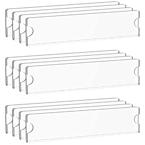 parikshit sublimation 10x2 12pcs acrylic name plate holder for office wall table door desk clear name plate stand sign holder organizor 10 x 2 inch - pack of 12 wall mounted