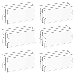 parikshit sublimation 8x3 acrylic name plate holder for office wall table door desk clear name plate stand sign holder organizor 8 x 3 inch - pack of 24 wall mounted