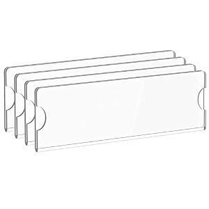 parikshit sublimation 10x3 4pcs acrylic name plate holder for office wall table door desk clear name plate stand sign holder organizor 10 x 3 inch - pack of 4 wall mounted