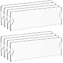 Parikshit Sublimation 10x3 8pcs Acrylic Name Plate Holder for Office Wall Table Door Desk Clear Name Plate Stand Sign Organizor (10 X 3 INCH - PACK OF 8, Wall Mounted)