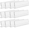 Parikshit Sublimation 6x2 12pcs Acrylic Name Plate Holder for Office Wall Table Door Desk Clear Name Plate Stand Sign Organizor (6 X 2 INCH - PACK OF 12, Table Top)