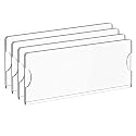 Parikshit Sublimation 8x3 4pcs Acrylic Name Plate Holder for Office Wall Table Door Desk Clear Name Plate Stand Sign Holder Organizor (8 X 3 INCH - PACK OF 4, Wall Mounted)