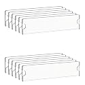 Parikshit Sublimation 8x2 12pcs Acrylic Name Plate Holder for Office Wall Table Door Desk Clear Name Plate Stand Sign Holder Organizor (8 X 2 INCH - PACK OF 12, Wall Mounted)