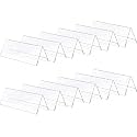Parikshit Sublimation 6x2 12pcs acrylic name plate holder for office wall table door desk clear name plate stand sign holder organizor (6 X 2 INCH - PACK OF 12, Dual Side)