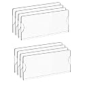 Parikshit Sublimation 4x2 8pcs Acrylic Name Plate Holder for Office Wall Table Door Desk Clear Name Plate Stand Sign Holder Organizor (4 X 2 INCH - PACK OF 8, Wall Mounted)