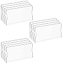 Parikshit Sublimation 6x3 12pcs Acrylic Name Plate Holder for Office Wall Table Door Desk Clear Name Plate Stand Sign Holder Organizor (6 X 3 INCH - PACK OF 12, Wall Mounted)