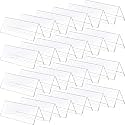 Parikshit Sublimation 6x2 24pcs acrylic name plate holder for office wall table door desk clear name plate stand sign holder organizor (6 X 2 INCH - PACK OF 24, Dual Side)