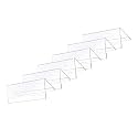 Parikshit Sublimation 6x2 8pcsacrylic name plate holder for office wall table door desk clear name plate stand sign holder organizor (6 X 2 INCH - PACK OF 8, Dual Side)