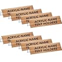 Parikshit Sublimation 8x2 Acrylic Name Plate Holder for Office Wall Table Door Desk Clear Name Plate Stand Sign Holder Organizor (8 X 2 INCH - PACK OF 8, Wall Mounted)