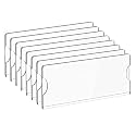 Parikshit Sublimation 8x3 8pcs Acrylic Name Plate Holder for Office Wall Table Door Desk Clear Name Plate Stand Sign Holder Organizor (8 X 3 INCH - PACK OF 8, Wall Mounted)