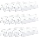 Parikshit Sublimation 8x3 12pcs acrylic name plate holder for office wall table door desk clear name plate stand sign holder organizor (8 X 3 INCH - PACK OF 12, Table Top)