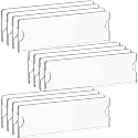 Parikshit Sublimation 6x2 12pcs aAcrylic Name Plate Holder for Office Wall Table Door Desk Clear Name Plate Stand Sign Holder Organizor (6 X 2 INCH - PACK OF 12, Wall Mounted)