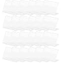 Parikshit Sublimation 4x2 24pcs acrylic name plate holder for office wall table door desk clear name plate stand sign holder organizor (4 X 2 INCH - PACK OF 24, Table Top)