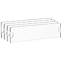 Parikshit Sublimation 8x2 4pcs Acrylic Name Plate Holder for Office Wall Table Door Desk Clear Name Plate Stand Sign Holder Organizor (8 X 2 INCH - PACK OF 4, Wall Mounted)