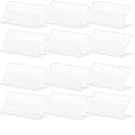 Parikshit Sublimation 4x2 12pcs acrylic name plate holder for office wall table door desk clear name plate stand sign holder organizor (4 X 2 INCH - PACK OF 12, Table Top)