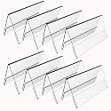 Parikshit Sublimation 4x2 8pcs acrylic name plate holder for office wall table door desk clear name plate stand sign holder organizor (4 X 2 INCH - PACK OF 8, Dual Side)