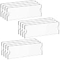 Parikshit Sublimation 10x3 12pcs Acrylic Name Plate Holder for Office Wall Table Door Desk Clear Name Plate Stand Sign Holder Organizor (10 X 3 INCH - PACK OF 12, Wall Mounted)