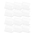 Parikshit Sublimation 4x3 12pcs acrylic name plate holder for office wall table door desk clear name plate stand sign holder organizor (4 X 3 INCH - PACK OF 12, Table Top)