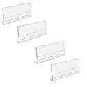 Parikshit Sublimation 6x3 4pcs acrylic name plate holder for office wall table door desk clear name plate stand sign holder organizor (6 X 3 INCH - PACK OF 4, Table Top)